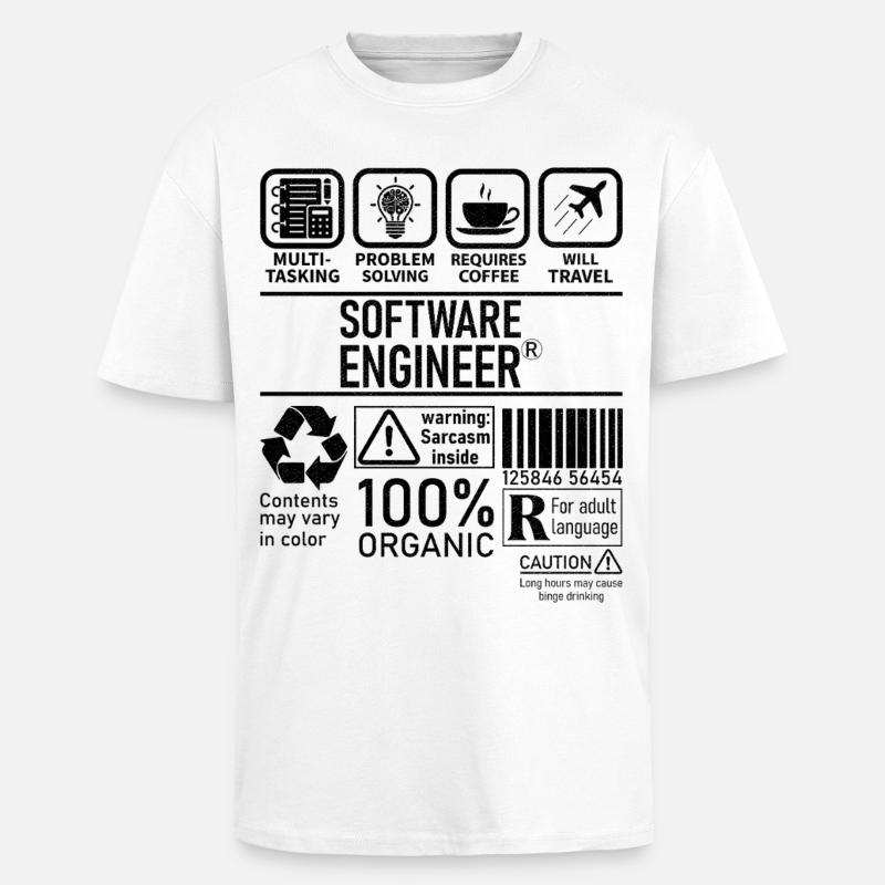 Software Engineer multi tasking problem solving - Oversized Heavyweight Unisex T-Shirt - Weiß