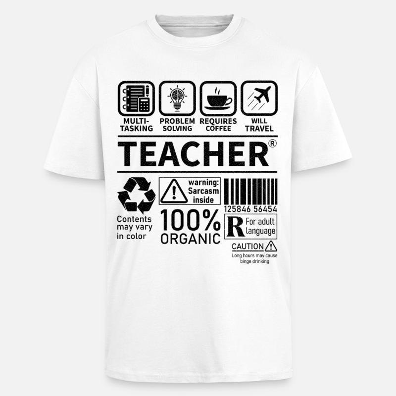 Teacher multi tasking problem solving requires - Oversized Heavyweight Unisex T-Shirt - Weiß