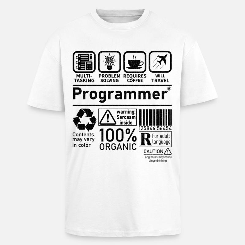 Programmer multi tasking problem solving requires - Oversized Heavyweight Unisex T-Shirt - Weiß