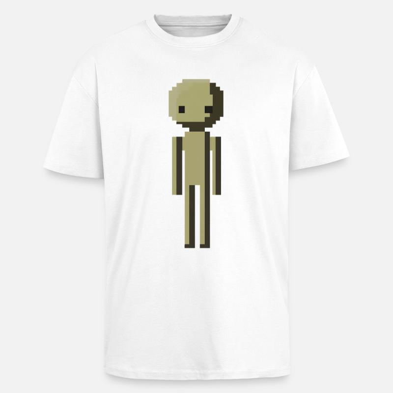 High Resolution Lustig Pixelart Männchen Geschenk - Oversized Heavyweight Unisex T-Shirt - Weiß
