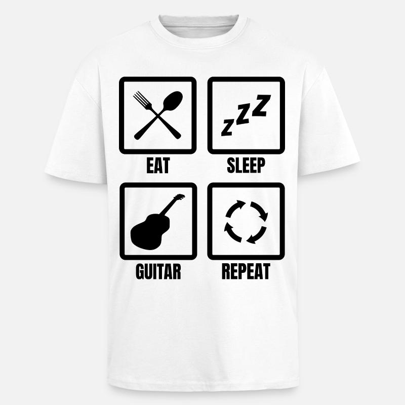 Routine du guitariste - T-shirt unisexe oversize épais - blanc