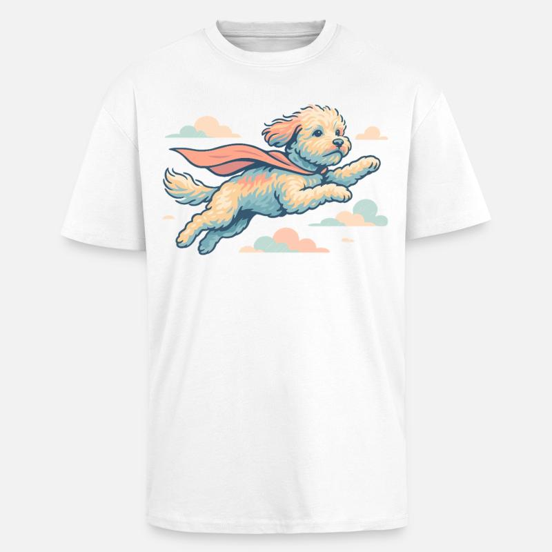 Super Hund Havapoo Cape Umhang Geschenk - Oversized Heavyweight Unisex T-Shirt - Weiß
