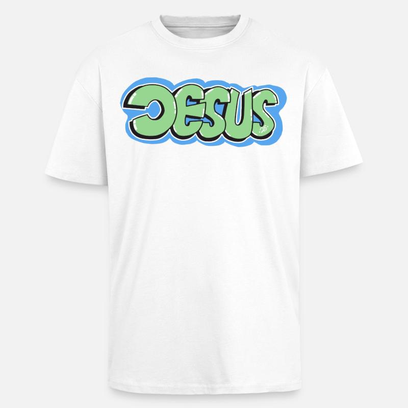 Jesus - Oversized Heavyweight Unisex T-Shirt - Weiß