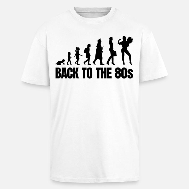 80s Evolution - Unisex Oversized Heavyweight T-shirt - white