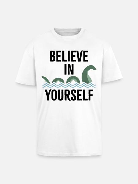 an sich selbst glauben - Oversized Heavyweight Unisex T-Shirt - Weiß
