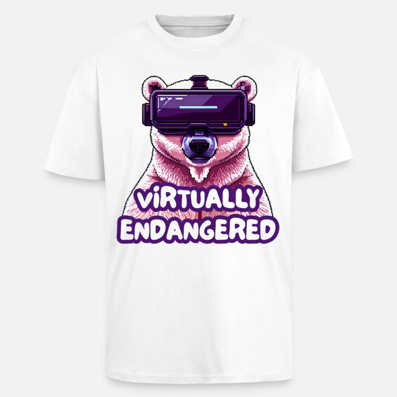 Virtually Endangered - Oversized Heavyweight Unisex T-Shirt - Weiß