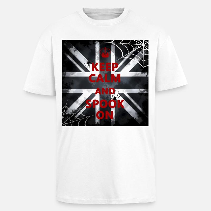 Keep Calm Spook Red - Oversized Heavyweight Unisex T-Shirt - Weiß