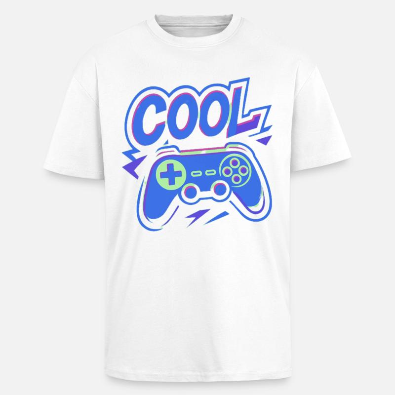 Neon Gaming Controller - Oversized Heavyweight Unisex T-Shirt - Weiß