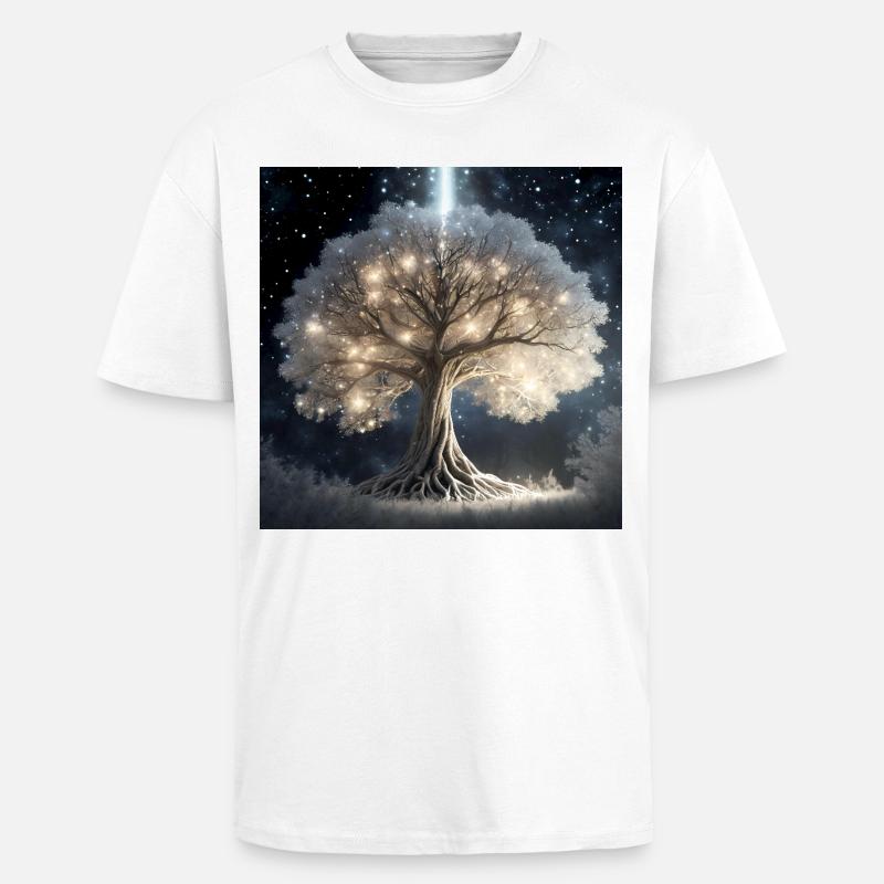 Leuchtender Baum der Träume - Oversized Heavyweight Unisex T-Shirt - Weiß