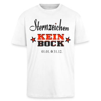Asterisk Kein Bock Annual Calendar - Unisex Oversized Heavyweight T-shirt - white - Front - Alina (178cm) & Michal (187cm)