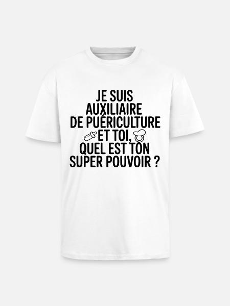 Childcare Assistant My Super Power - Unisex Oversized Heavyweight T-shirt - white