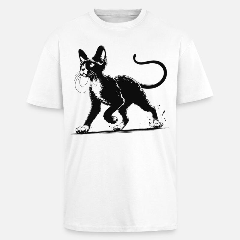 Devon Rex Design – Charmant und einzigartig - Oversized Heavyweight Unisex T-Shirt - Weiß