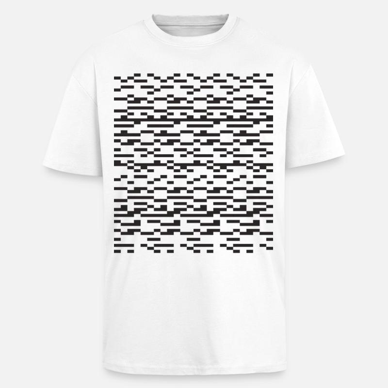 Noir Stripe pixeliges Glitch Grid - Oversized Heavyweight Unisex T-Shirt - Weiß