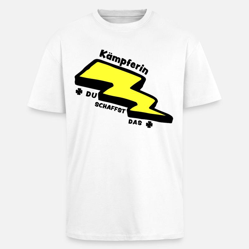 Glücksbringer: Kämpferin - Du schaffst das! - Oversized Heavyweight Unisex T-Shirt - Weiß