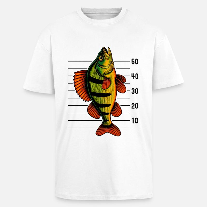 Barsch Flussbarsch Barschangeln Barsche Barsch - Oversized Heavyweight Unisex T-Shirt - Weiß