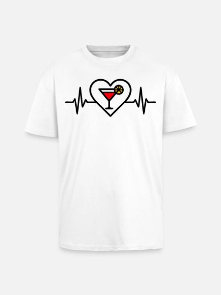 Cocktail Heart Aperitif Drink - Unisex Oversized Heavyweight T-shirt - white