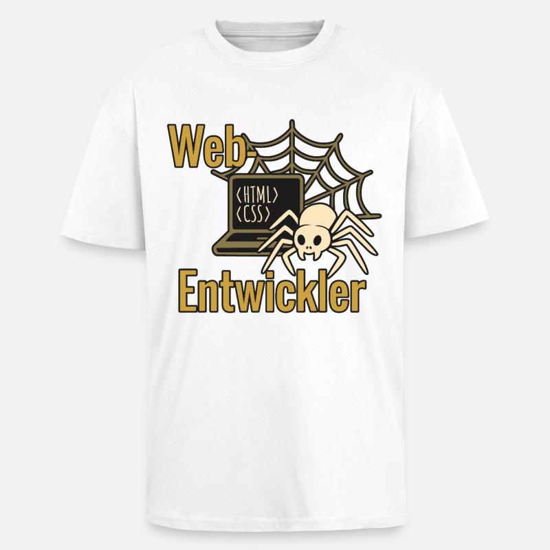 Web Developer - Halloween 2025 - Unisex Oversized Heavyweight T-shirt - white