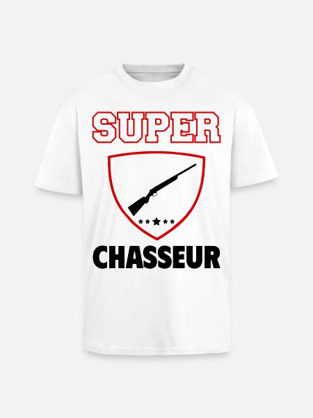 Super Hunter, Father's Day, Christmas - Unisex Oversized Heavyweight T-shirt - white
