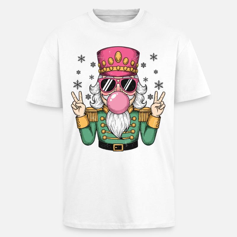 Nutcracker blows chewing gum - Unisex Oversized Heavyweight T-shirt - white