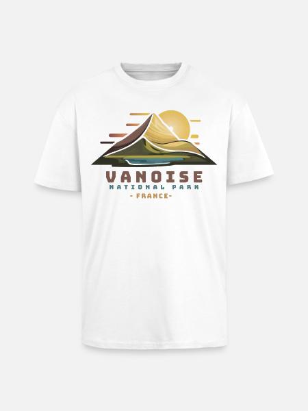 Regalo de recuerdo del volcán Teide Tenerife Islas Canarias - Camiseta unisex oversize de tejido grueso - blanco