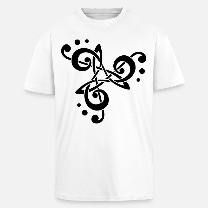 Musikalische Note in Triskelion - Oversized Heavyweight Unisex T-Shirt - Weiß