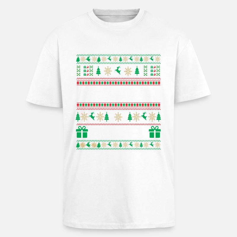 Pull de Noël Neckargemünd - T-shirt unisexe oversize épais - blanc