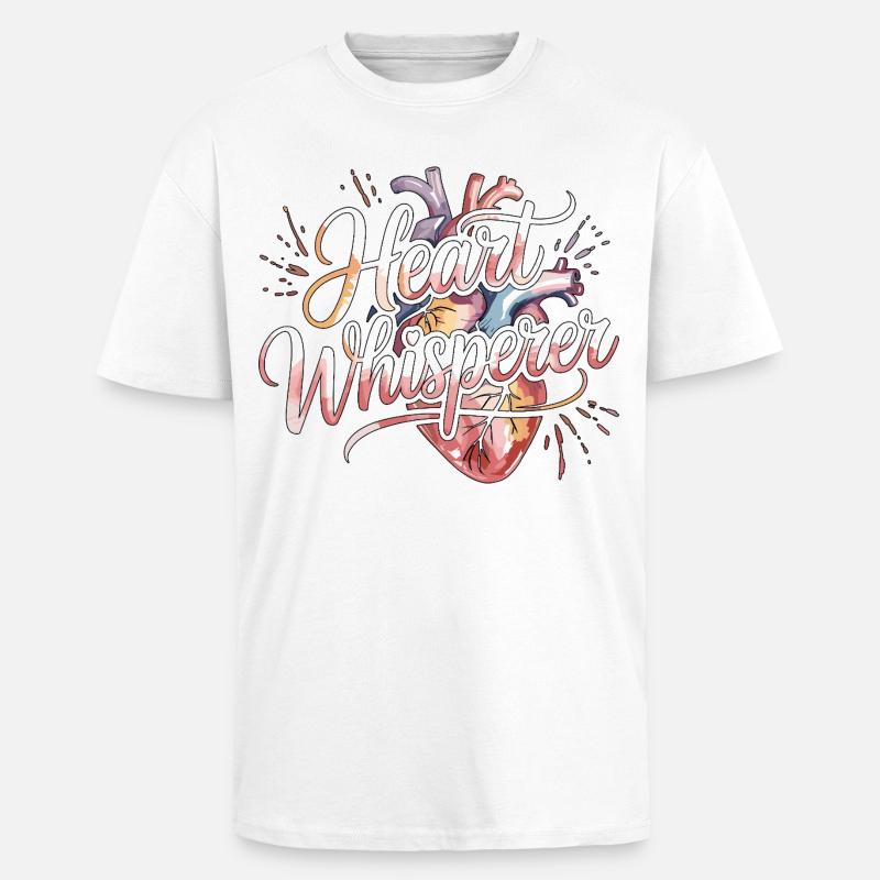 Cardiac Tech Heart Whisperer Pacemaker Technician - Unisex Oversized Heavyweight T-shirt - white