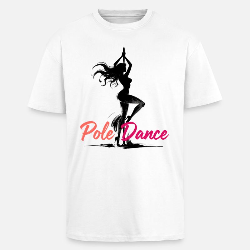 Pole Dance Pole Dancer Aesthetic Gift - Unisex Oversized Heavyweight T-shirt - white