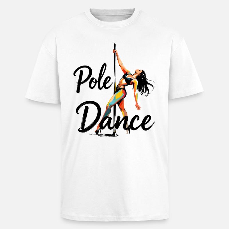 Pole Dance Pole Dancer Aesthetic Gift - Unisex Oversized Heavyweight T-shirt - white