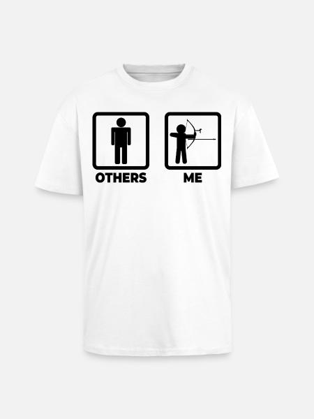 Funny archer - Unisex Oversized Heavyweight T-shirt - white
