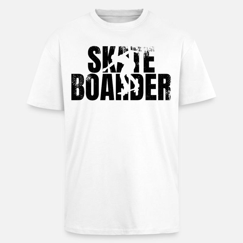 Skateboarders - Unisex Oversized Heavyweight T-shirt - white