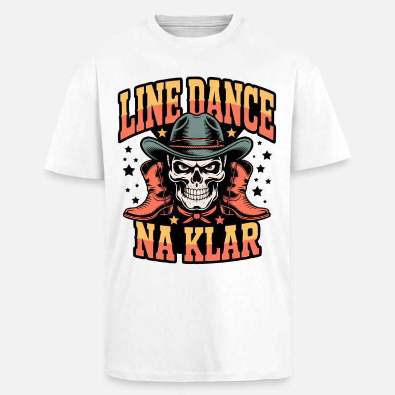 Rodéo de la danse en ligne - T-shirt unisexe oversize épais - blanc
