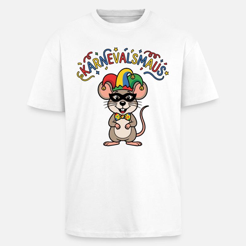 Karnevalsmaus Karneval Köln Kölner Karnevals Maus - Oversized Heavyweight Unisex T-Shirt - Weiß