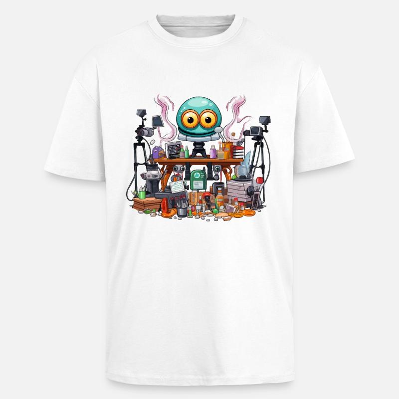 Creative Gadget Workshop Alien - Unisex Oversized Heavyweight T-shirt - white