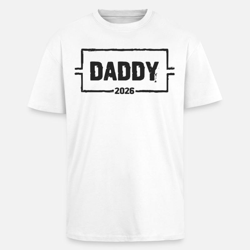 DADDY 2026 Stolzer werdender Vater - Oversized Heavyweight Unisex T-Shirt - Weiß