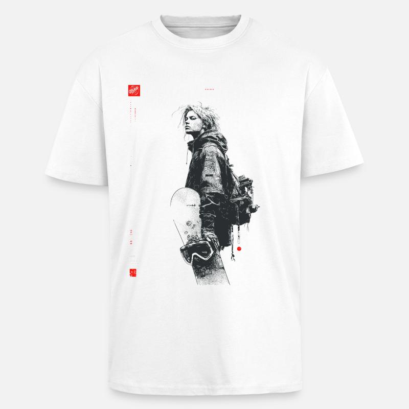 Dunkle Silhouette mit Dread - Oversized Heavyweight Unisex T-Shirt - Weiß