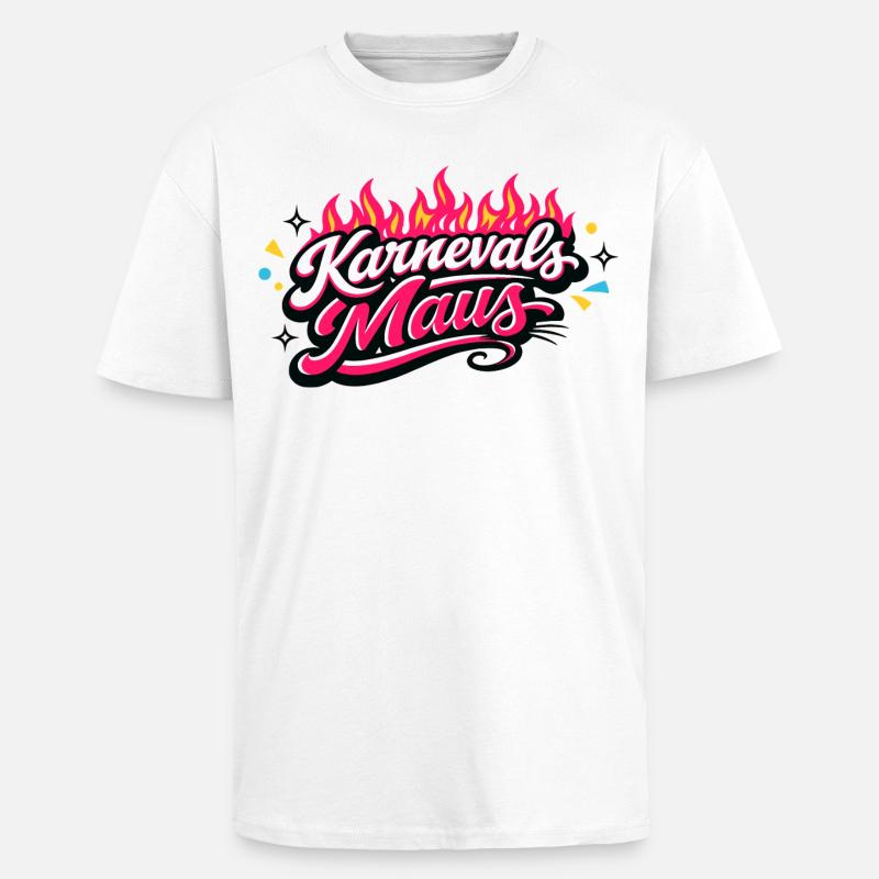 Carnival Mouse Cologne - Cologne Carnival Design - Unisex Oversized Heavyweight T-shirt - white