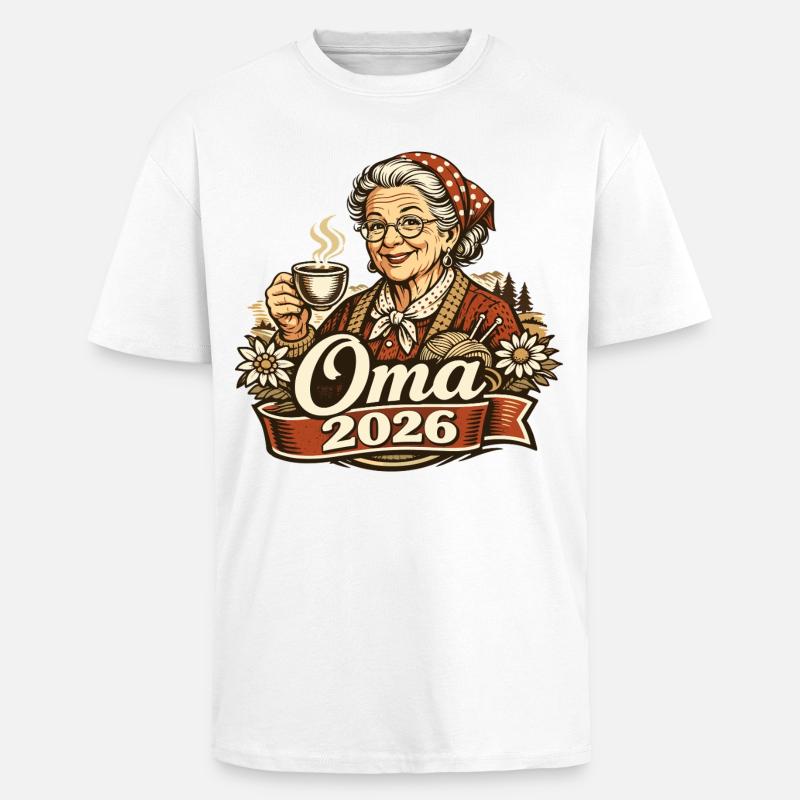 Oma 2026 Loading Geschenk Enkelkind  - Oversized Heavyweight Unisex T-Shirt - Weiß