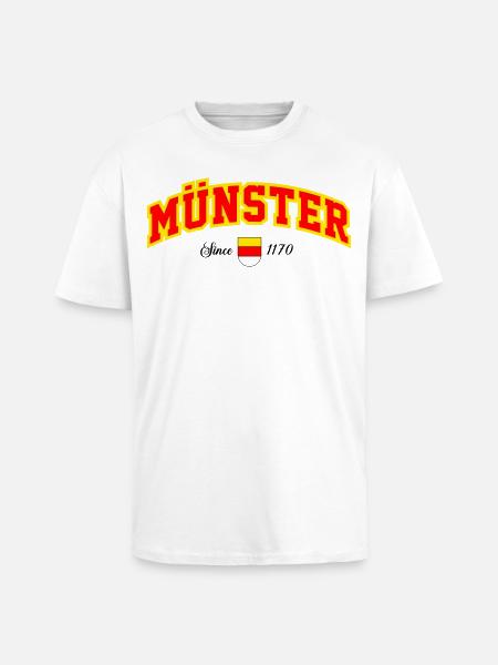 Münster City - Unisex Oversized Heavyweight T-shirt - white