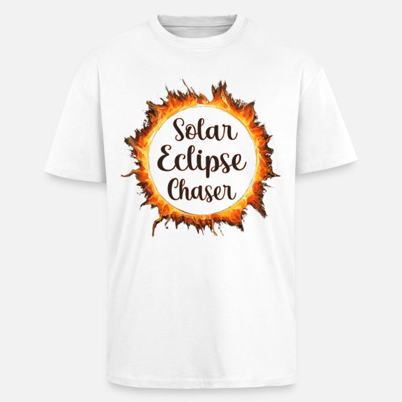 Solar eclipse chaser - Oversized Heavyweight Unisex T-Shirt - Weiß