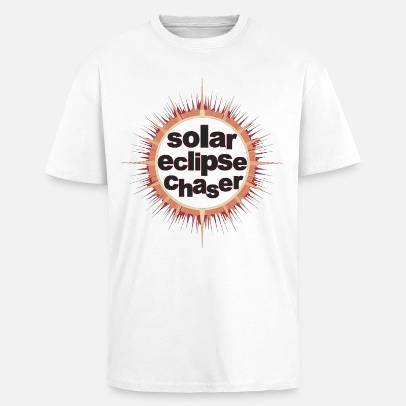 Solar eclipse chaser - Unisex Oversized Heavyweight T-shirt - white