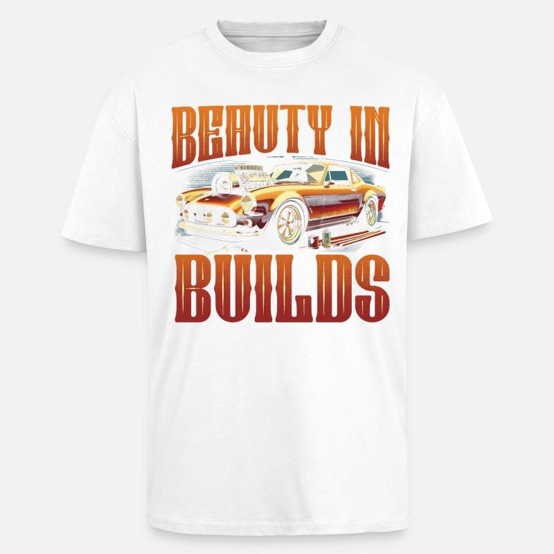 Restauration automobile beauté dans les constructions - T-shirt unisexe oversize épais - blanc