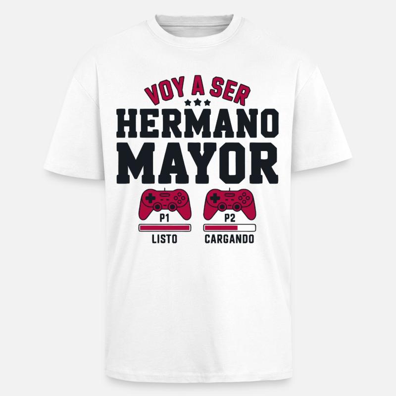 Ich werde ein großer Bruder sein - Oversized Heavyweight Unisex T-Shirt - Weiß