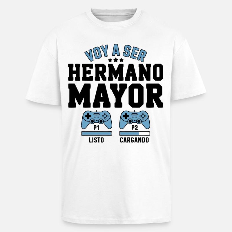 Ich werde ein großer Bruder sein - Oversized Heavyweight Unisex T-Shirt - Weiß