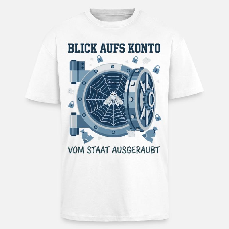 Vue du compte volé par l’État - T-shirt unisexe oversize épais - blanc