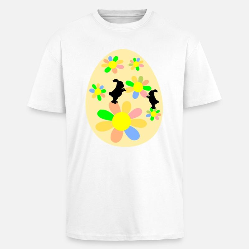 Easter Eggs Easter Bunny - Unisex Oversized Heavyweight T-shirt - white