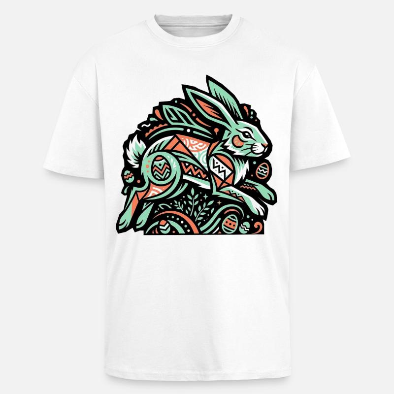 Easter Bunny Easter Bunny Eggs - Unisex Oversized Heavyweight T-shirt - white