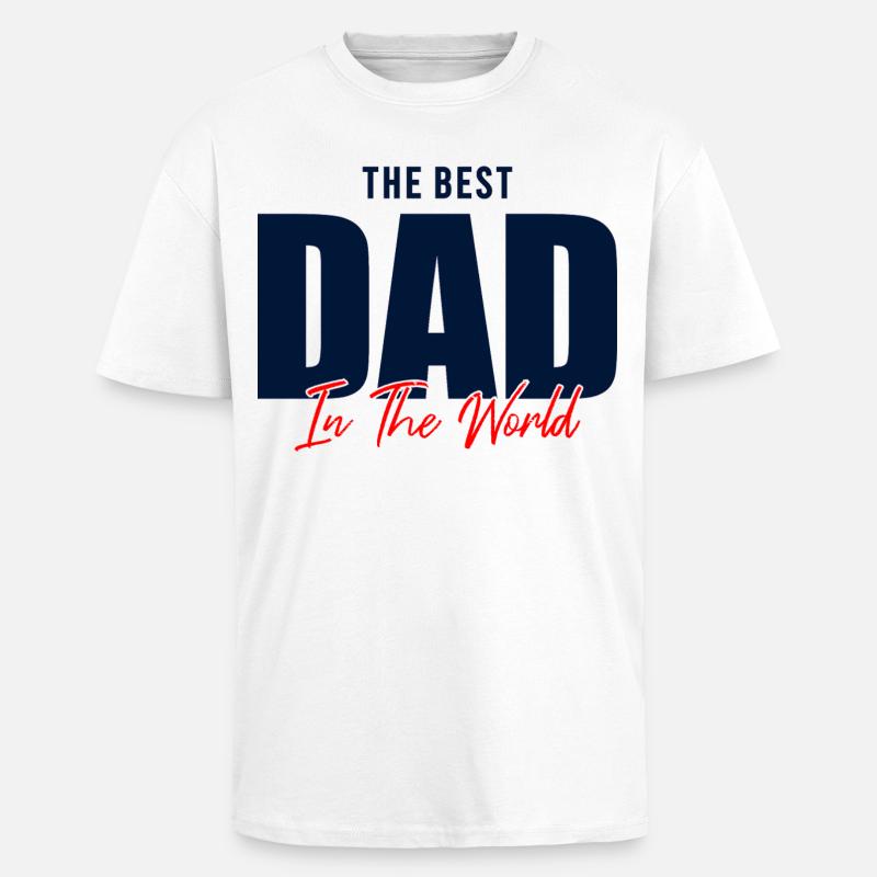 Bester Vater der Welt Geschenkhemd - Oversized Heavyweight Unisex T-Shirt - Weiß