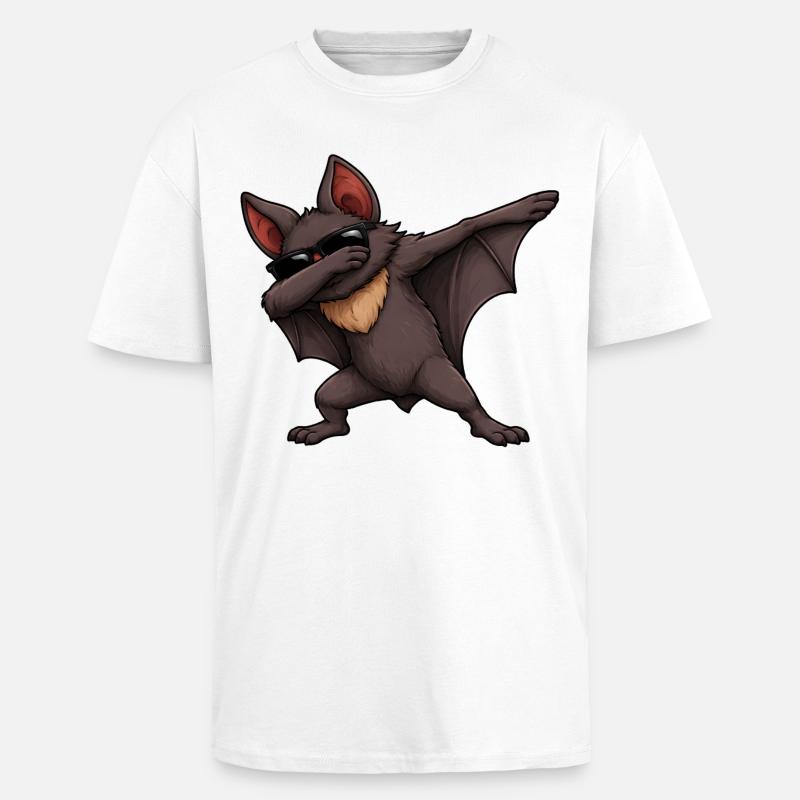 Dabbing Bat - Heavy Oversized T-Shirt - white