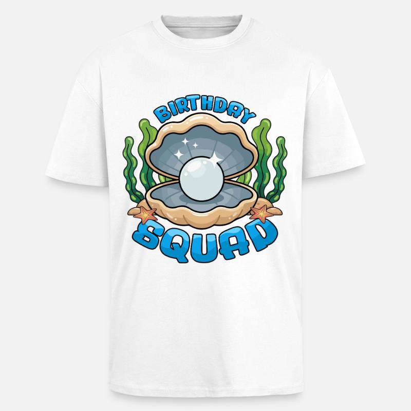 Birthday Squad Beach Summer Cruise Shell - Oversized Heavyweight Unisex T-Shirt - Weiß